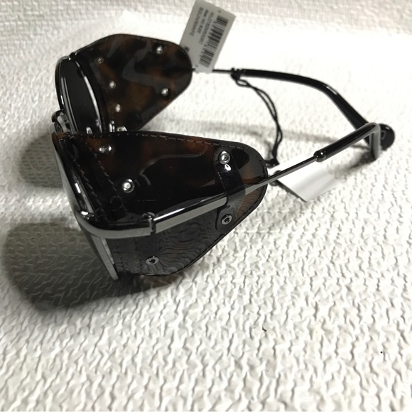 Moncler ML0182 Blazon Gunmetal Round Metal Frame Sunglasses Italy Polarized - Picture 12 of 15